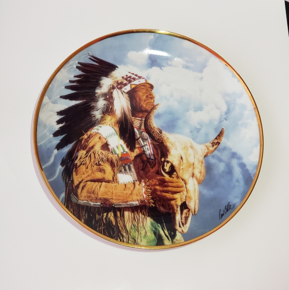 "Hear Me Great Spirit"  Porcelain Collectors Plate by Paul Calle. Ltd Edition.